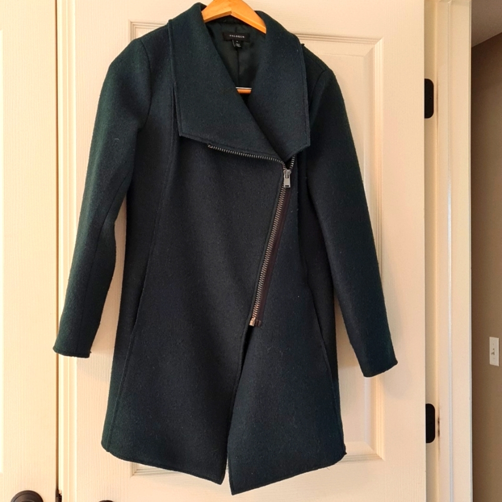 Halogen Moto Wool Coat